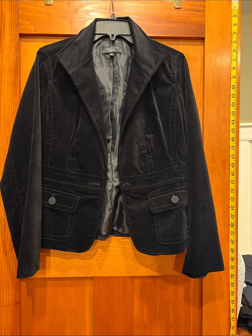Talbots Black Corduroy Blazer Jacket